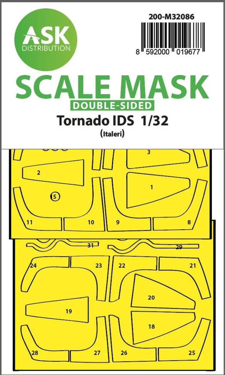 Art Scale 1/32 Art Scale Tornado IDS double-sided express fit mask for Italeri