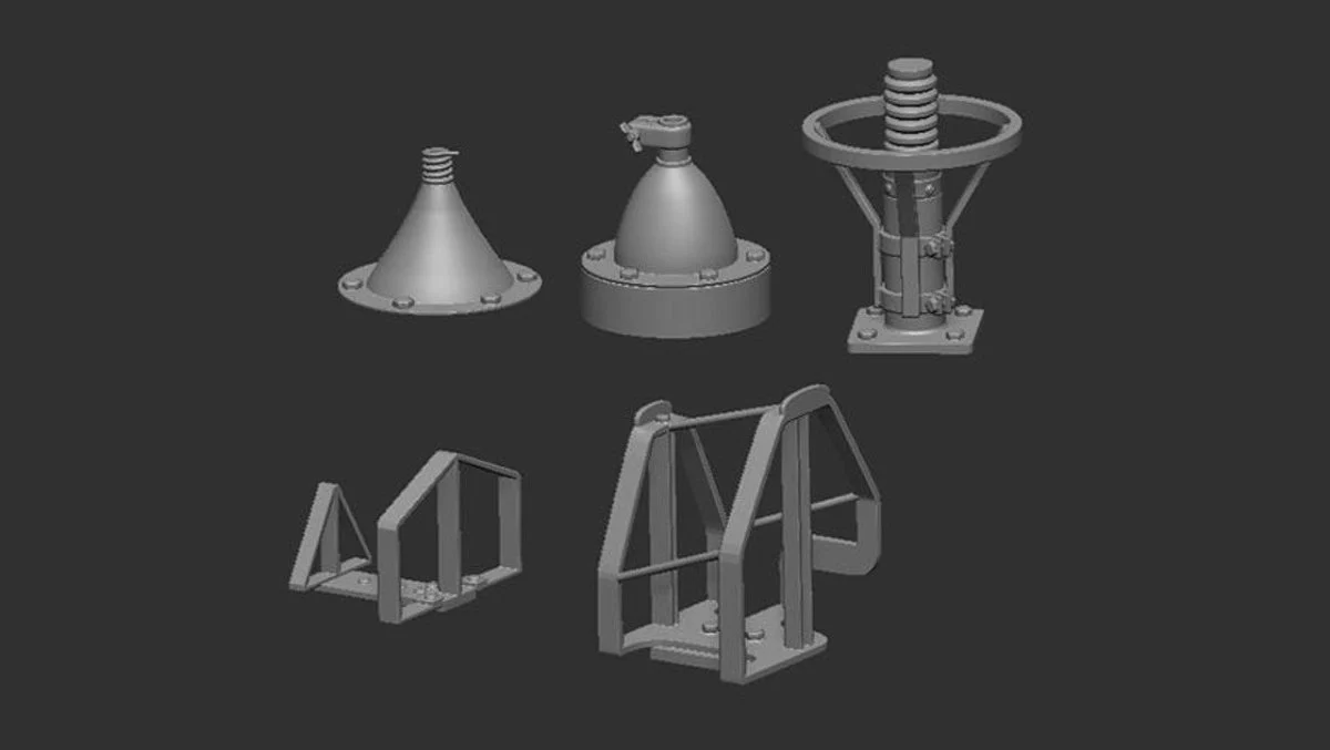 Art Scale 1/35 Art Scale Aerial bases and roof sights - Britain