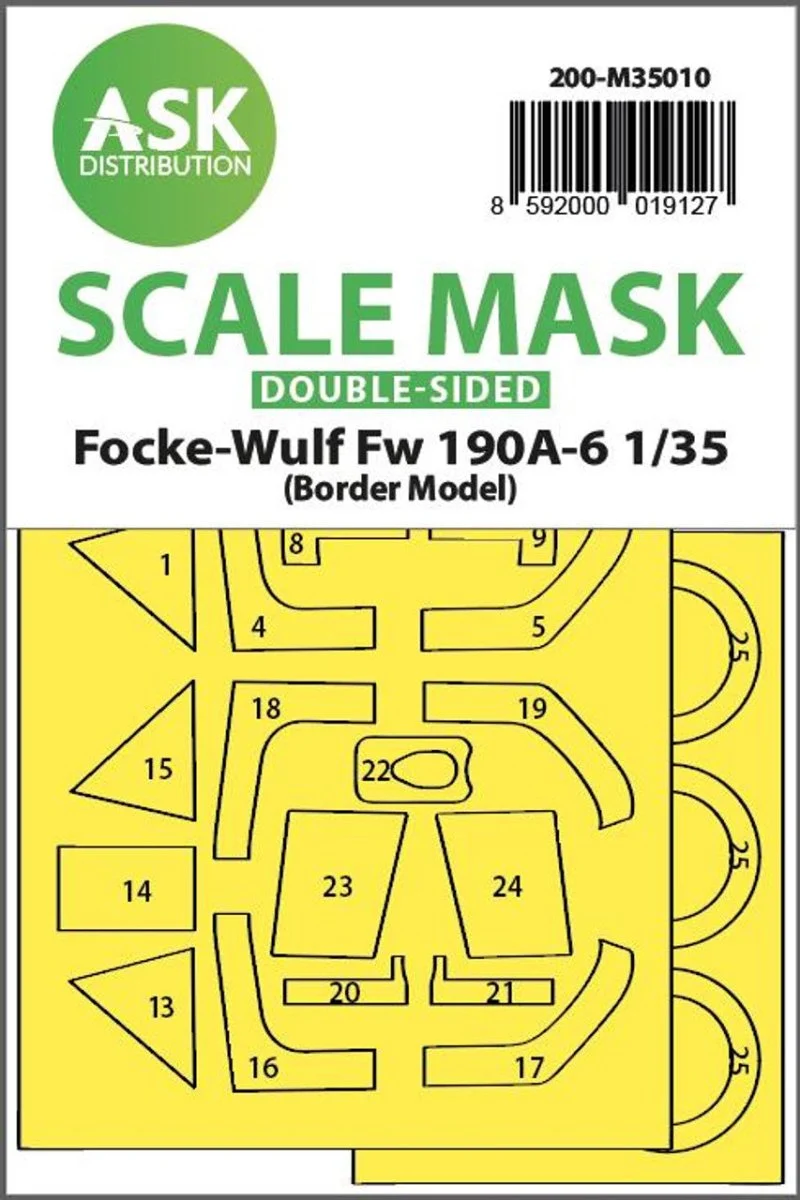 Art Scale 1/35 Art Scale Fw 190A-6 double-sided painting mask for Border Model