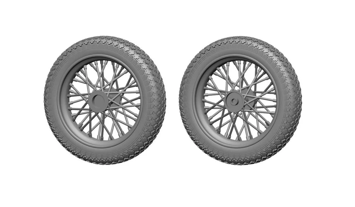Art Scale 1/35 Art Scale HD-WLA motorbicycle - Wheels and Cylinders detail set recommended for Miniart