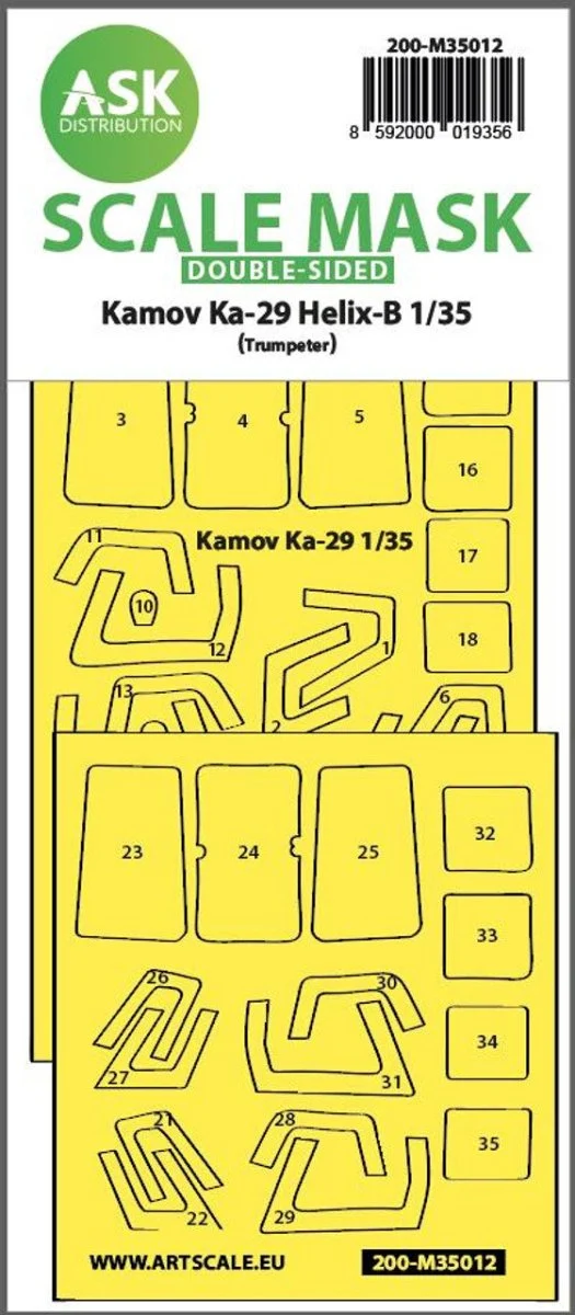 Art Scale 1/35 Art Scale Kamov Ka-29 Helix-B double-sided painting mask forTrumpeter