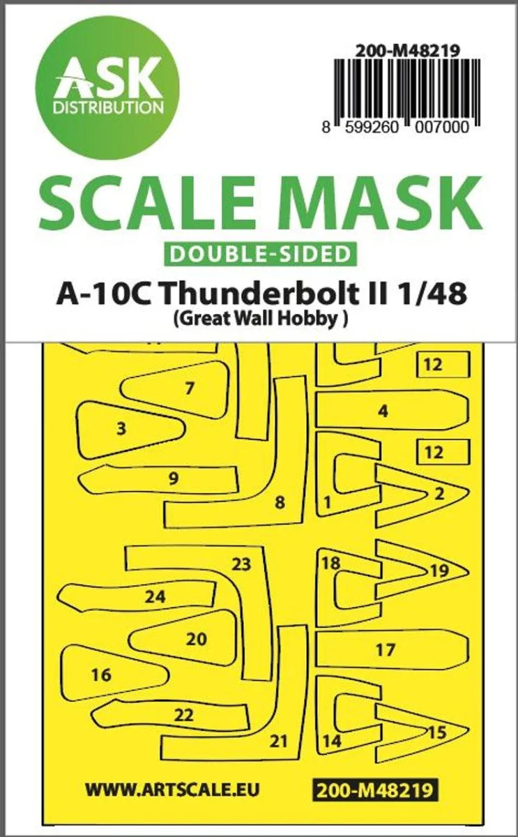 Art Scale 1/48 Art Scale A-10C Thunderbolt II double-sided express fit mask for GWH