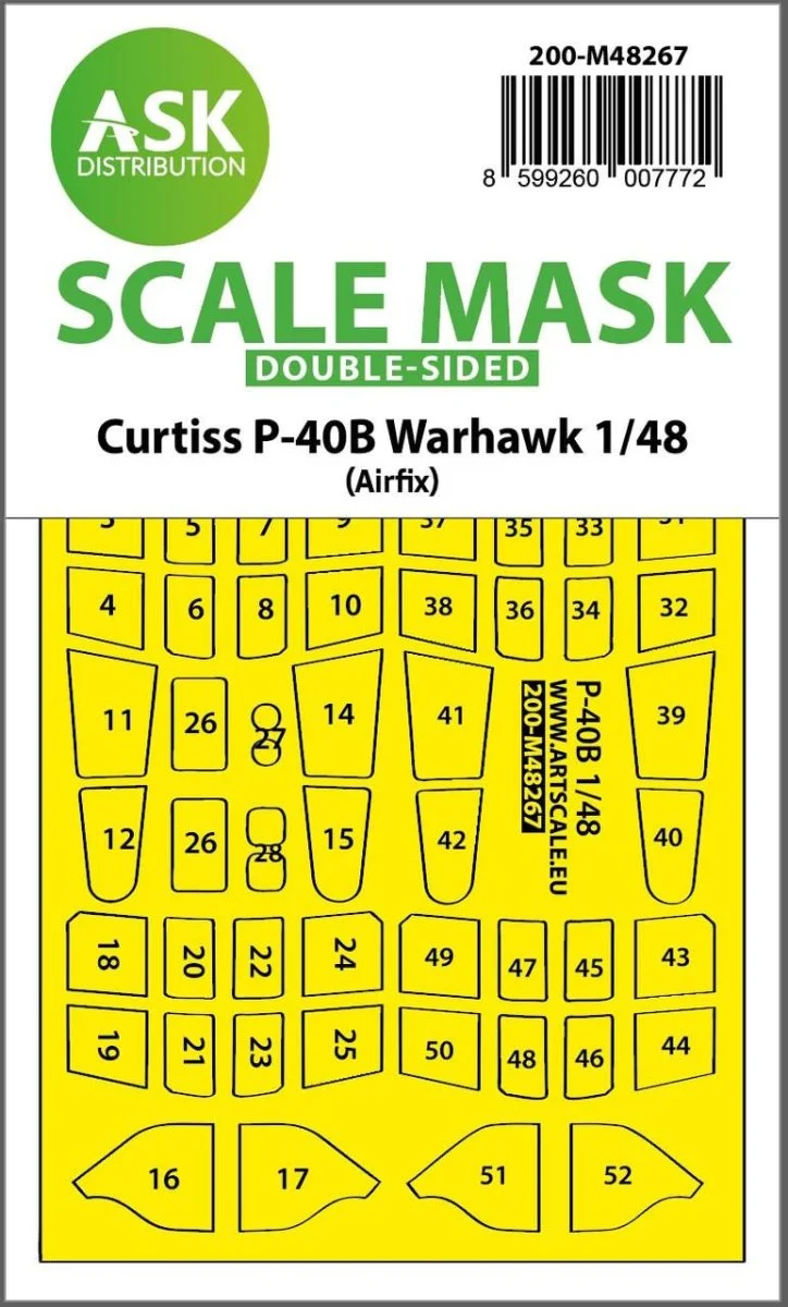 Art Scale 1/48 Art Scale Curtiss P-40B Warhawk double-sided express