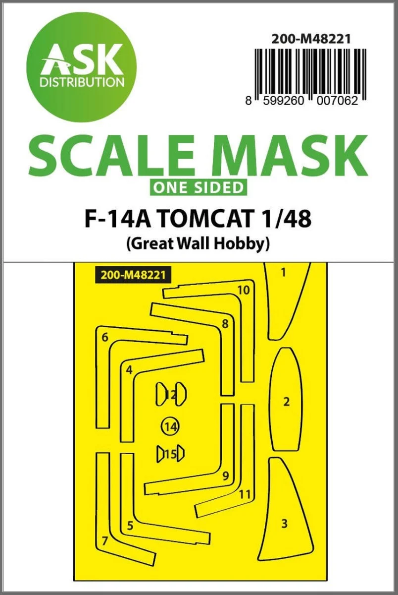 Art Scale 1/48 Art Scale F-14A Tomcat one-sided express fit mask for GWH
