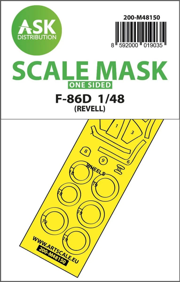 Art Scale 1/48 Art Scale F-86D one-sided express fit mask for Revell