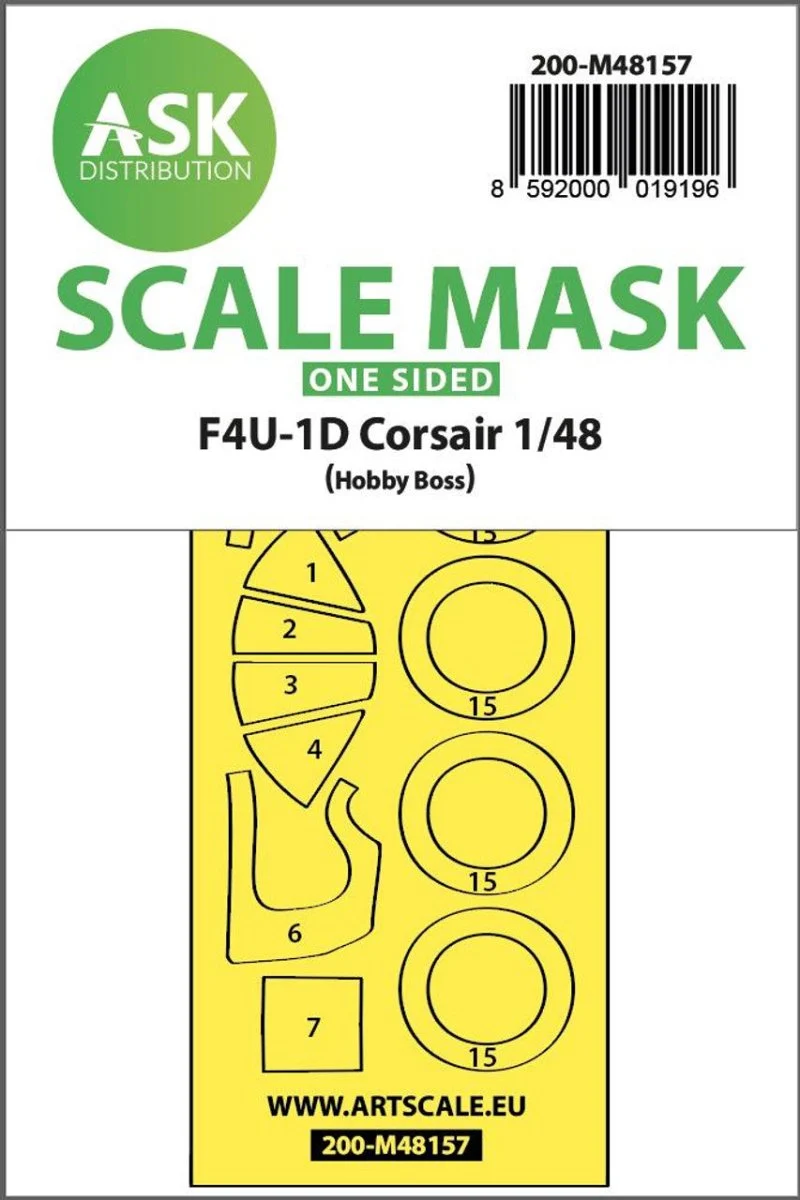 Art Scale 1/48 Art Scale F4U-1D Corsair one-sided express mask for Hobby Boss