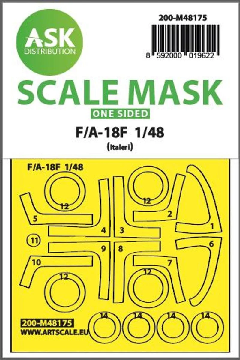 Art Scale 1/48 Art Scale F/A-18F one-sided express fit mask for Italeri