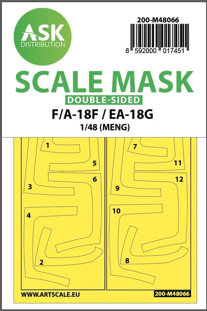 Art Scale 1/48 Art Scale F/A-18F Super Hornet / EA-18G Growler double-sided express mask for Meng