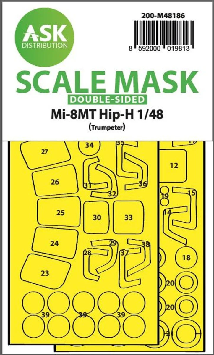 Art Scale 1/48 Art Scale Mil Mi-8MT double-sided express fit mask for Trumpeter
