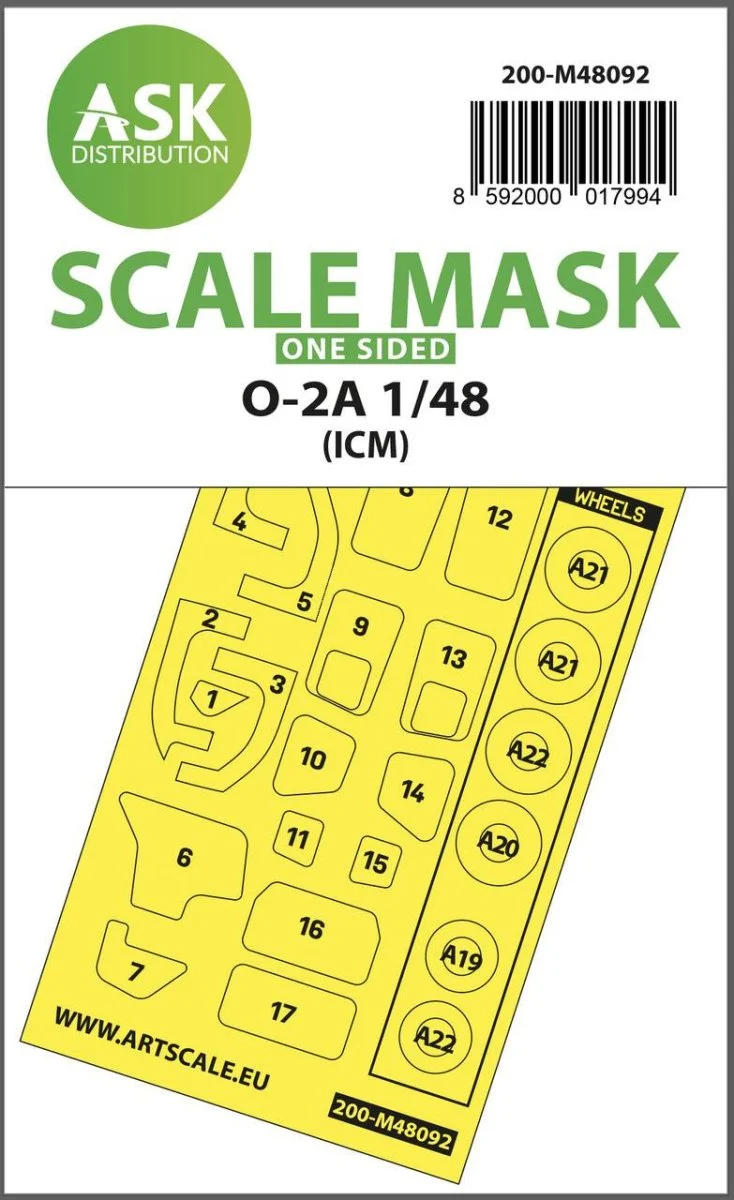 Art Scale 1/48 Art Scale O-2A one-sided mask self-adhesive pre-cutted for ICM