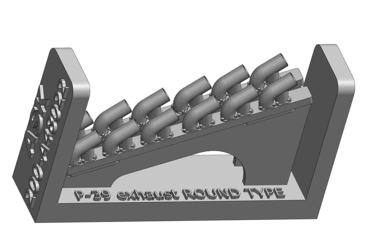 Art Scale 1/48 Art Scale P-39O Airacobra - round type exhaust for