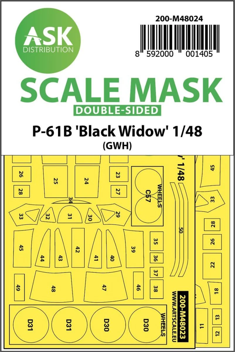 Art Scale 1/48 Art Scale P-61 Black Widow double-sided GWH