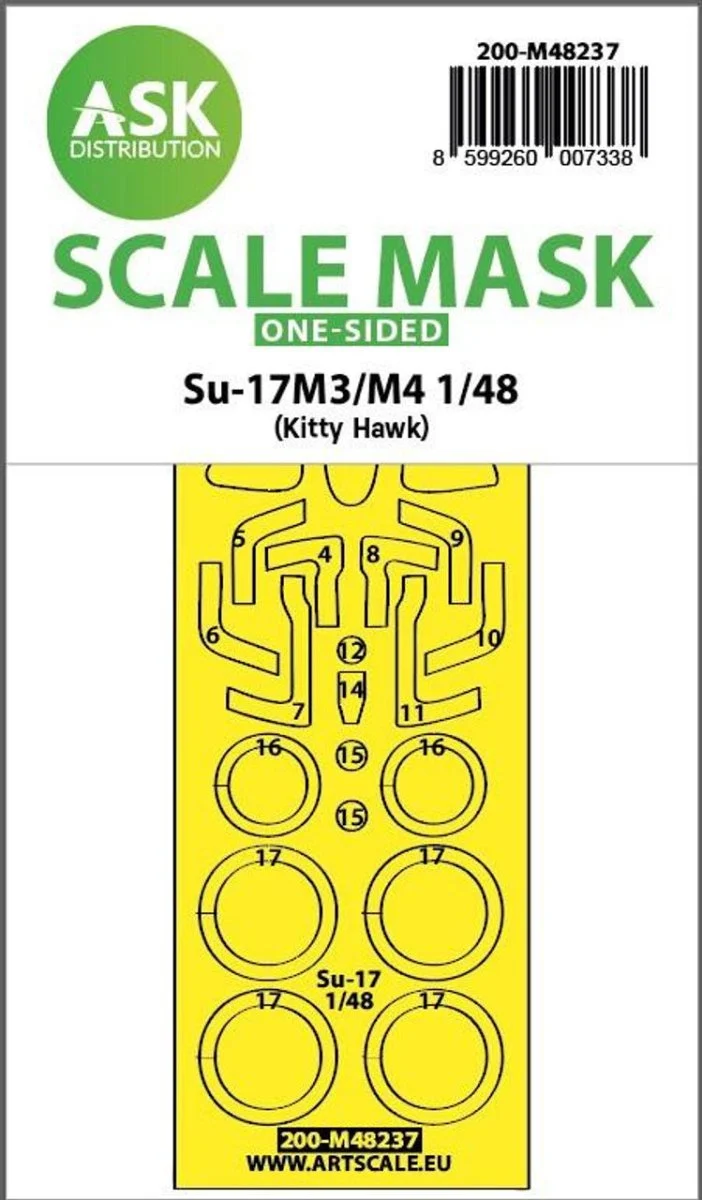 Art Scale 1/48 Art Scale Su-17M3/M4 one-sided express fit mask for Kitty Hawk