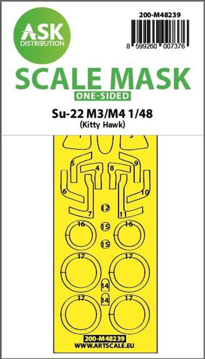 Art Scale 1/48 Art Scale Su-22M3/M4 one-sided express fit mask for Kitty Hawk