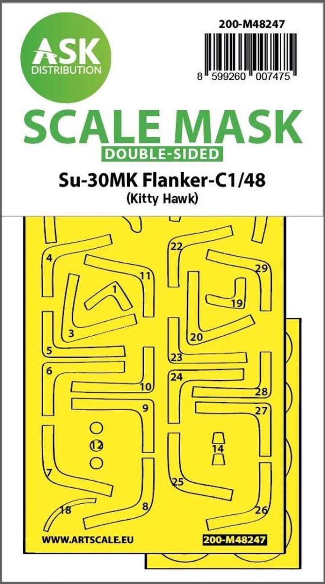 Art Scale 1/48 Art Scale Su-30MK Flanker-( double-sided express fit mask for Kitty Hawk