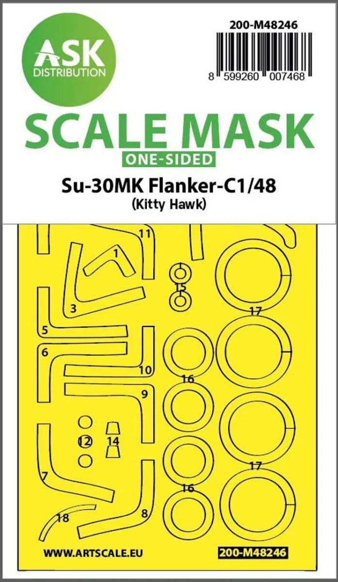 Art Scale 1/48 Art Scale Su-30MK Flanker-( one-sided express fit mask