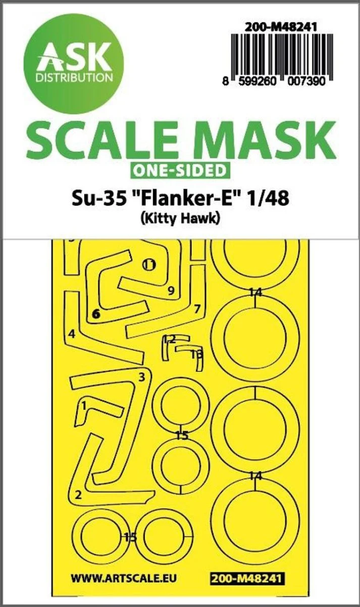 Art Scale 1/48 Art Scale Su-35 Flanker-E one-sided express fit mask for Kitty Hawk