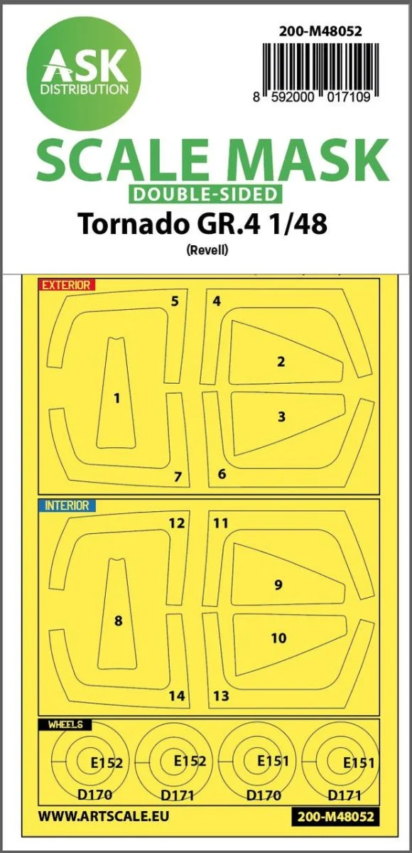 Art Scale 1/48 Art Scale Tornado GR.4 double-sided express mask for Revell/Eduard
