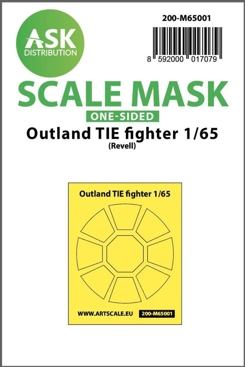Art Scale 1/65 Art Scale Outland TIE fighter one-sided painting mask for Revell
