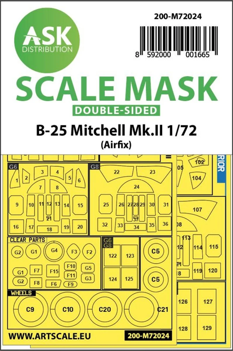 Art Scale 1/72 Art Scale B-25 Mitchell Mk.II double-sided for Airfix