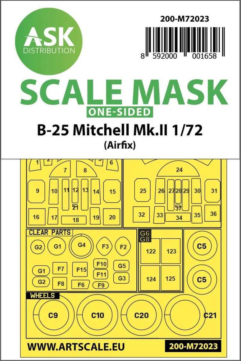 Art Scale 1/72 Art Scale B-25 Mitchell Mk.II one-sided for Airfix