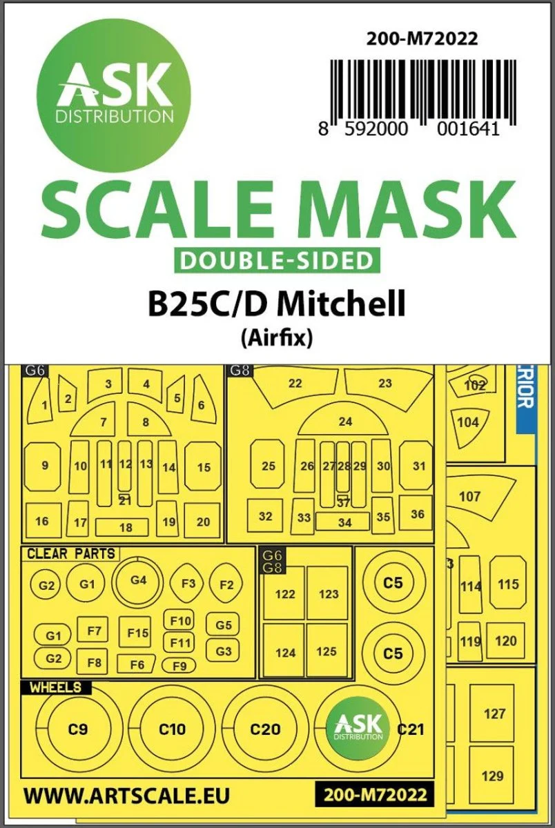 Art Scale 1/72 Art Scale B-25C/D Mitchell double-sided for Airfix