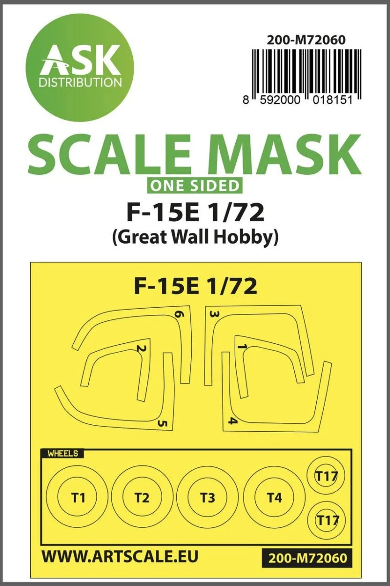 Art Scale 1/72 Art Scale F-15E one-sided painting express mask for Great Wall Hobby