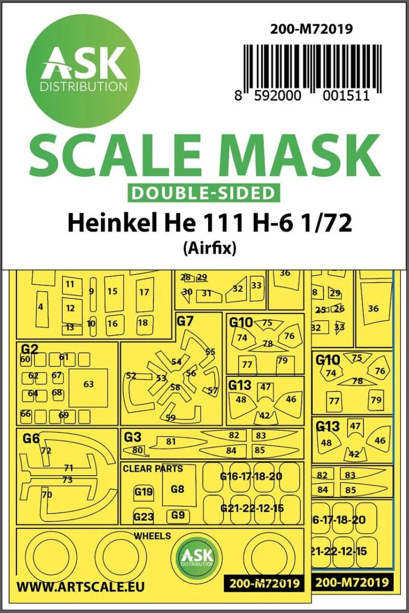 Art Scale 1/72 Art Scale Heinkel He 111 H-6 double-sided for Airfix