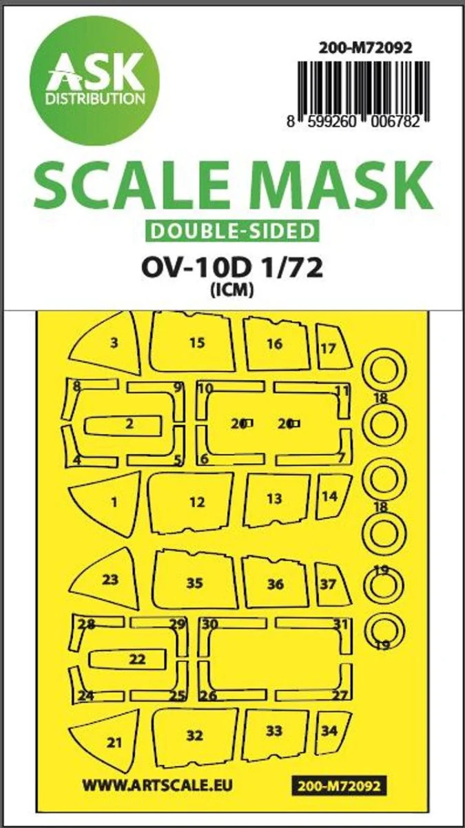 Art Scale 1/72 Art Scale OV-10D Bronco double-sided express fit mask for ICM