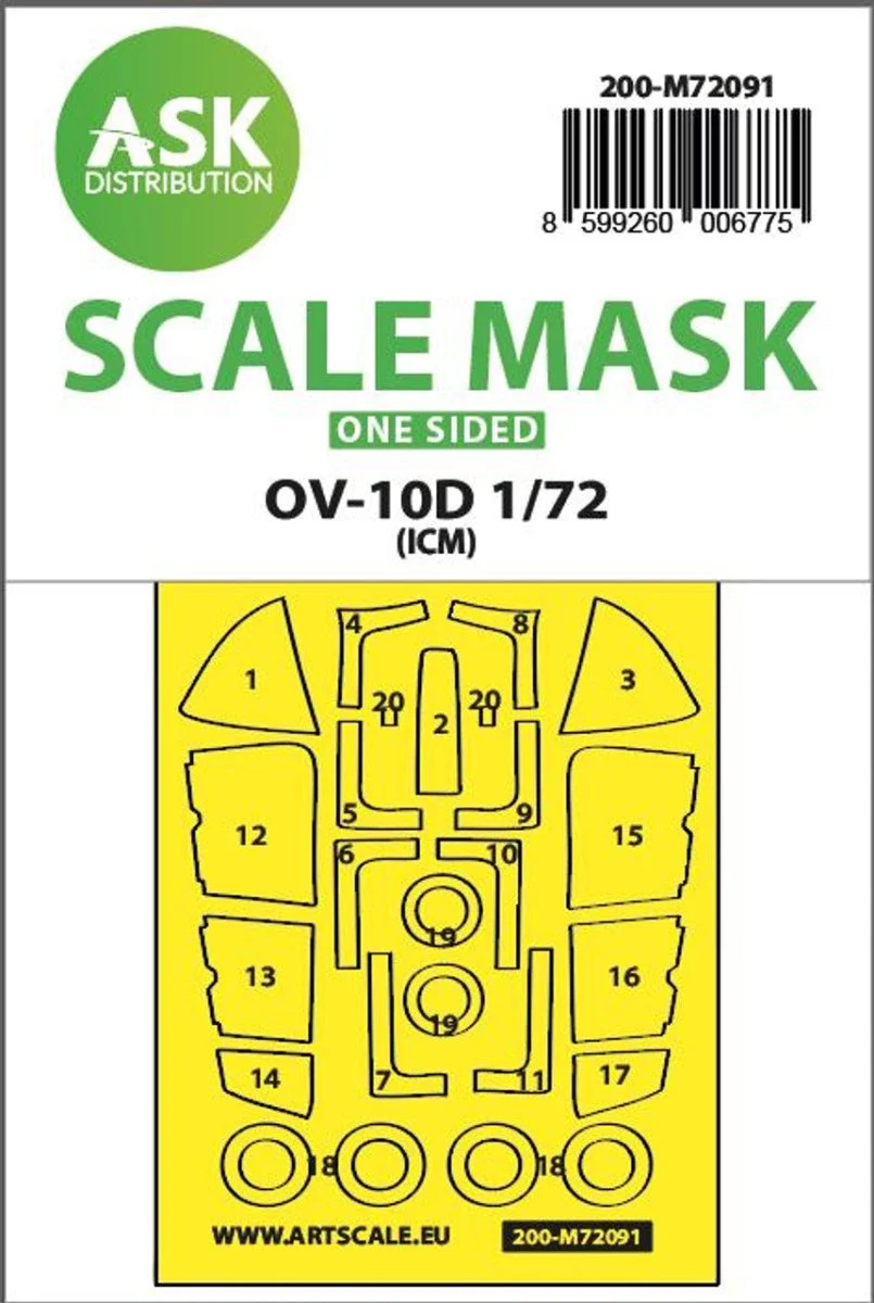 Art Scale 1/72 Art Scale OV-10D Bronco one-sided express fit mask for ICM
