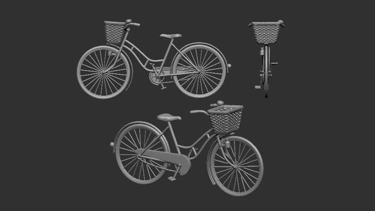 Art Scale 1/72 Art Scale Womens Bicycle classic Mask 3D print