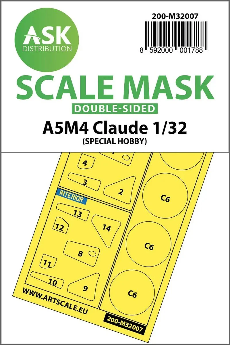 1/32 Art Scale A5M4 Claude double-sided express mask for Special Hobby