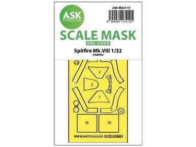 1/32 Art Scale Spitfire Mk.VIII one-sided express fit mask for Tamiya