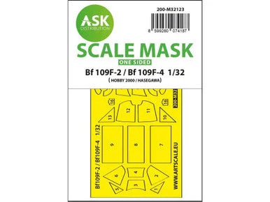1/32 Art Scale Bf 109F-2 / Bf 109F-4 one-sided express fit mask for Hasegawa / Hobby 2000