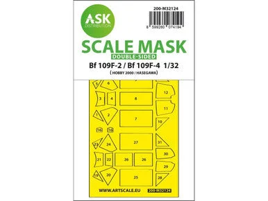 1/32 Art Scale Bf 109F-2 / Bf 109F-4 double-sided express fit mask for Hasegawa / Hobby 2000