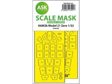 1/32 Art Scale A6M2b Model 21 Zero double-sided express fit mask for Tamiya