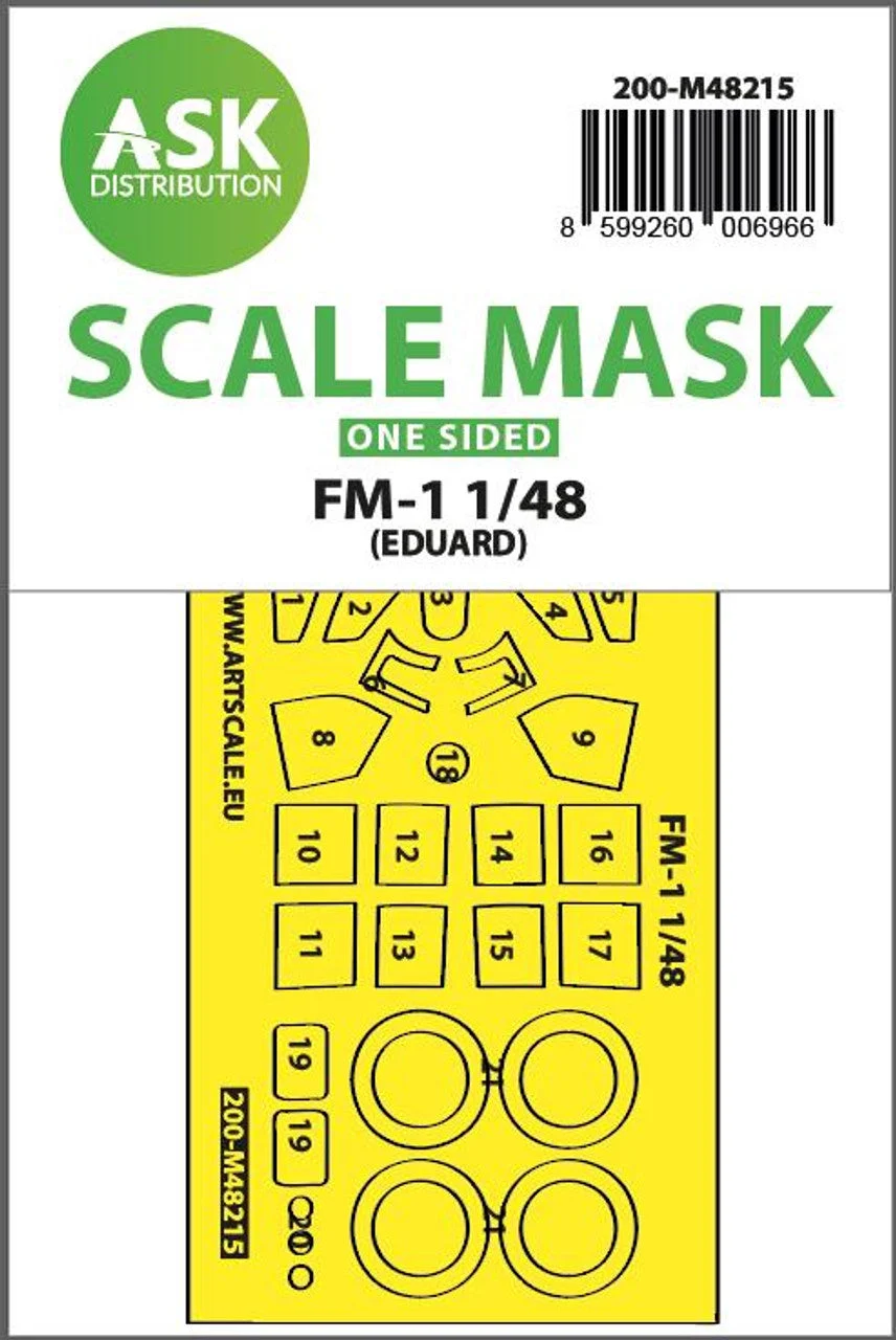 Art Scale 1/48 Art Scale FM-1 one-sided express fit mask for Eduard