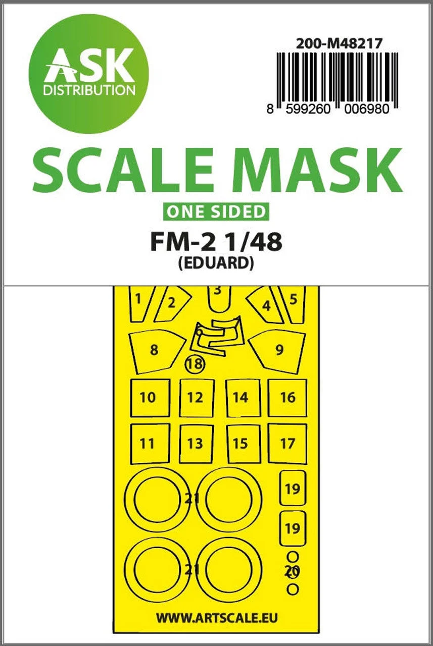 Art Scale 1/48 Art Scale FM-2 one-sided express fit mask for Eduard