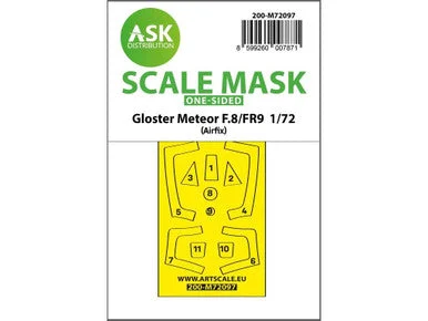 1/72 Art Scale Gloster Meteor F.8/F9 one-sided fit express mask for Airfix