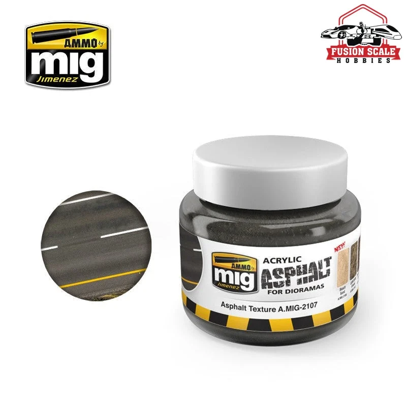 Ammo Mig Jimenez Acrylic Asphalt Ground Texture 250ml Jar AMIG2107