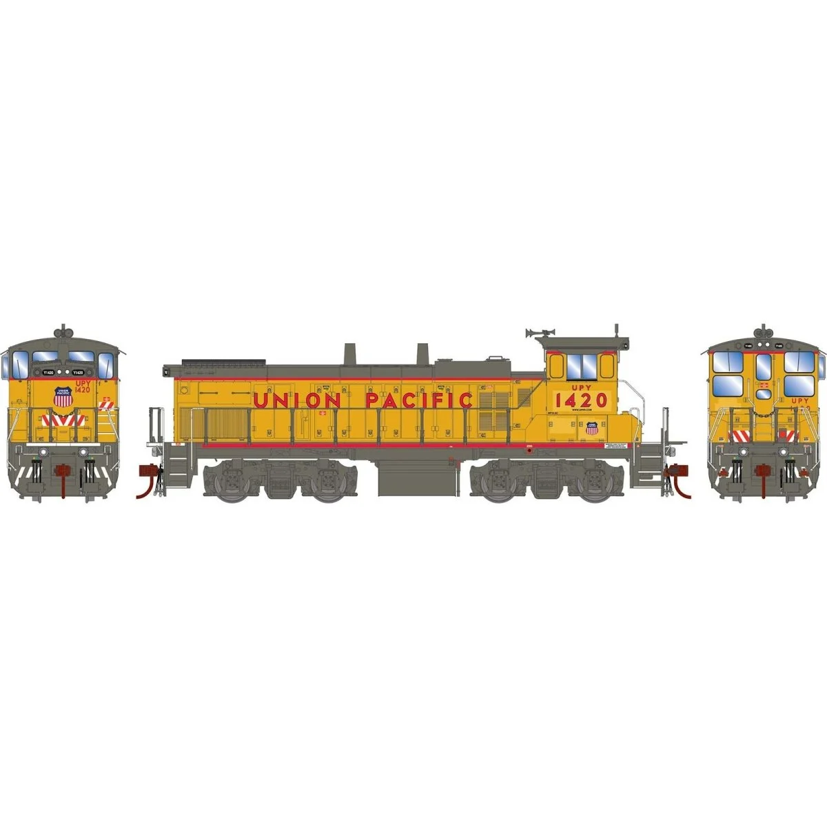 Athearn Genesis HO Scale Union Pacific Yard MP15AC UPY #1420 (DCC/Sound ESU)