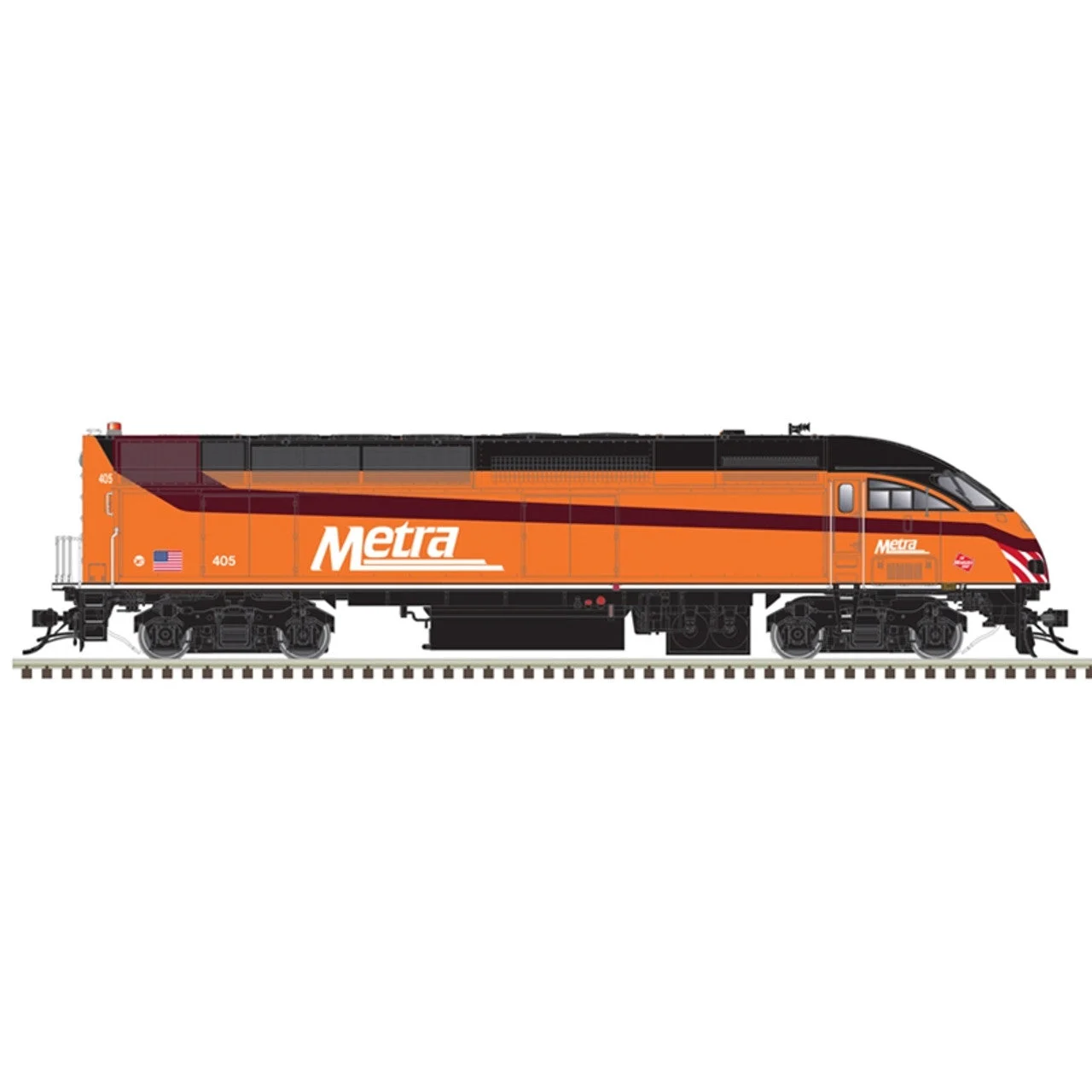 Atlas HO Scale Metra MP36 405 Milwaukee Road Heritage Locomotive DCC Sound