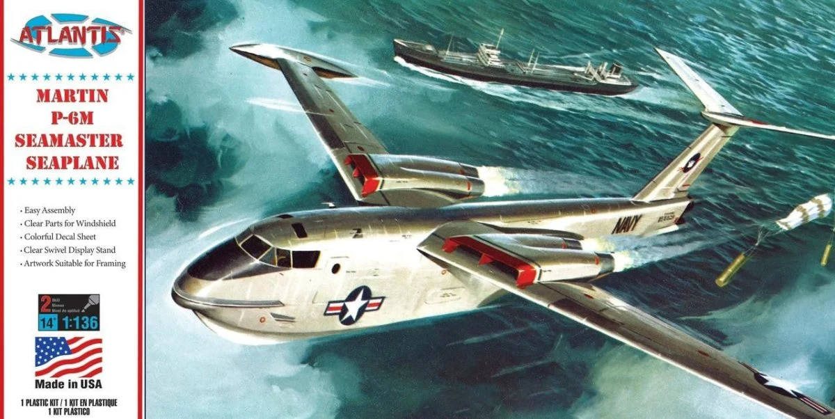 Atlantis Models 1/136 Atlantis Martin US Navy P-6M Seamaster Plastic Model Kit