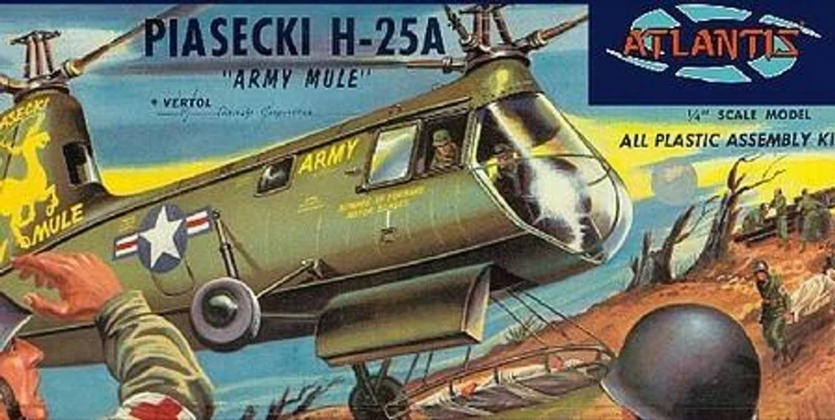 Atlantis Models 1/48 Atlantis Models H25A Army Mule Helicopter (formerly Aurora) (Re-Issue)