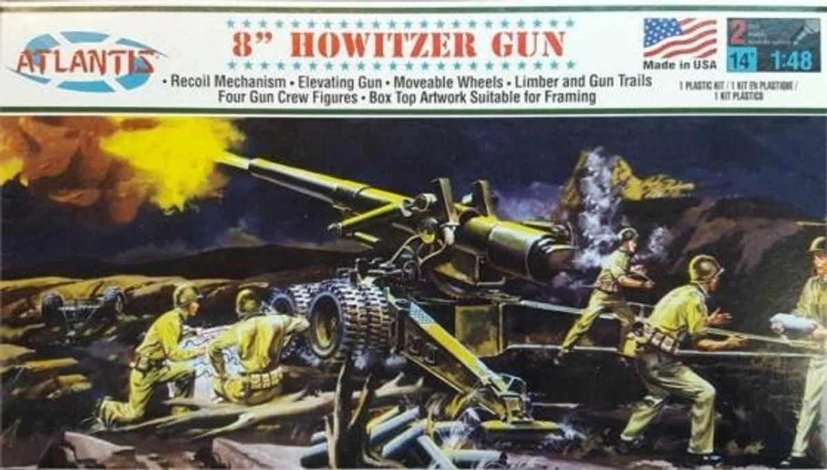 Atlantis Models 1/48 Atlantis Models US Army 8-inch Howitzer Gun (formerly Aurora)