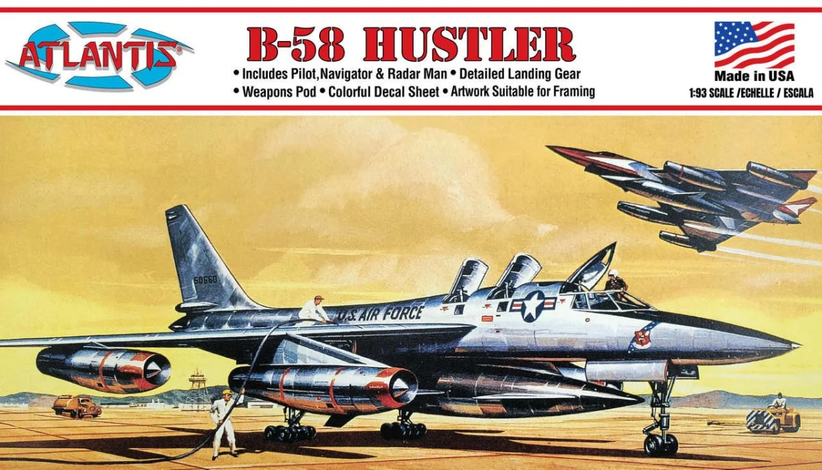 Atlantis Models 1/91 Atlantis Convair B-58 Hustler Jet Plastic Model Kit
