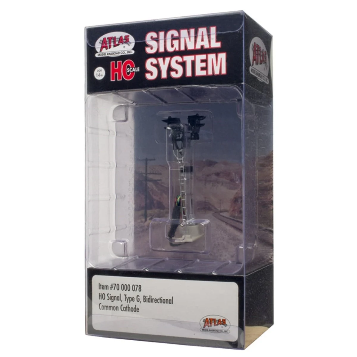 Atlas HO Scale Signal Type G (Single Head) Operating Signal - 70000076