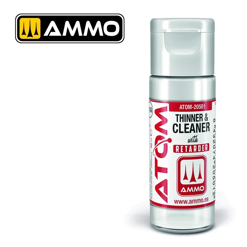 AMMO ATOM Thinner and Cleaner with Retarder (20mL) - Ammo Mig Jimenez