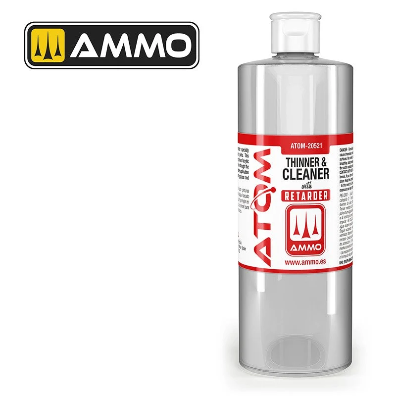 AMMO ATOM Thinner and Cleaner with Retarder (400mL) - Ammo Mig Jimenez