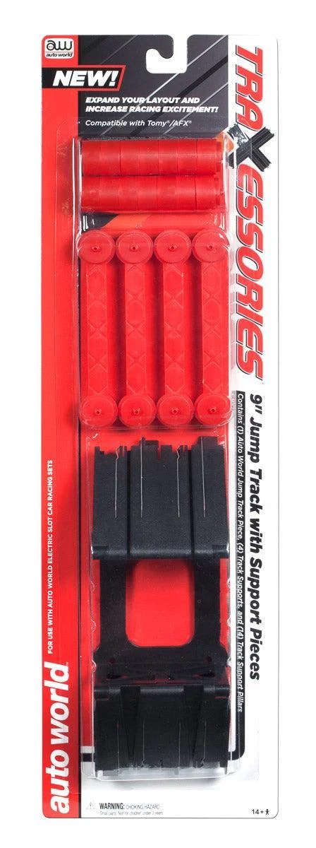 HO Auto World 9" Jump Track with Support Pieces #100